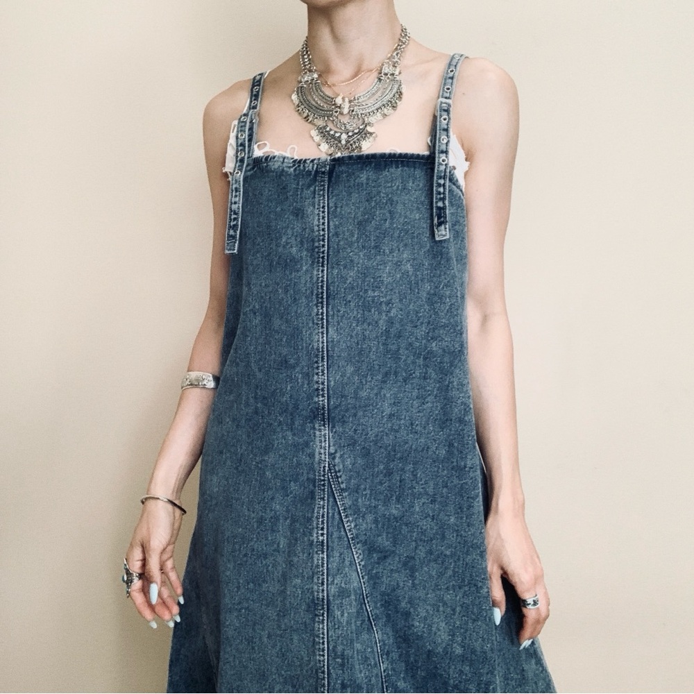 Zara Strapless Denim Dress - Picture 6 of 11